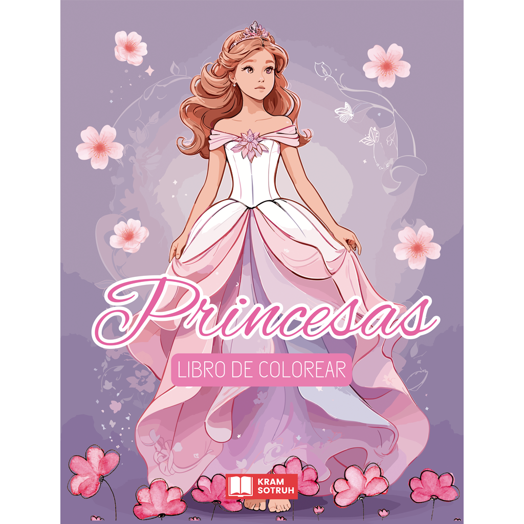 Princesas - Libro de colorear: 50 dibujos preciosos para pintar para niñas y niños a partir de 7 años (Perfecto para regalo, Gran formato)